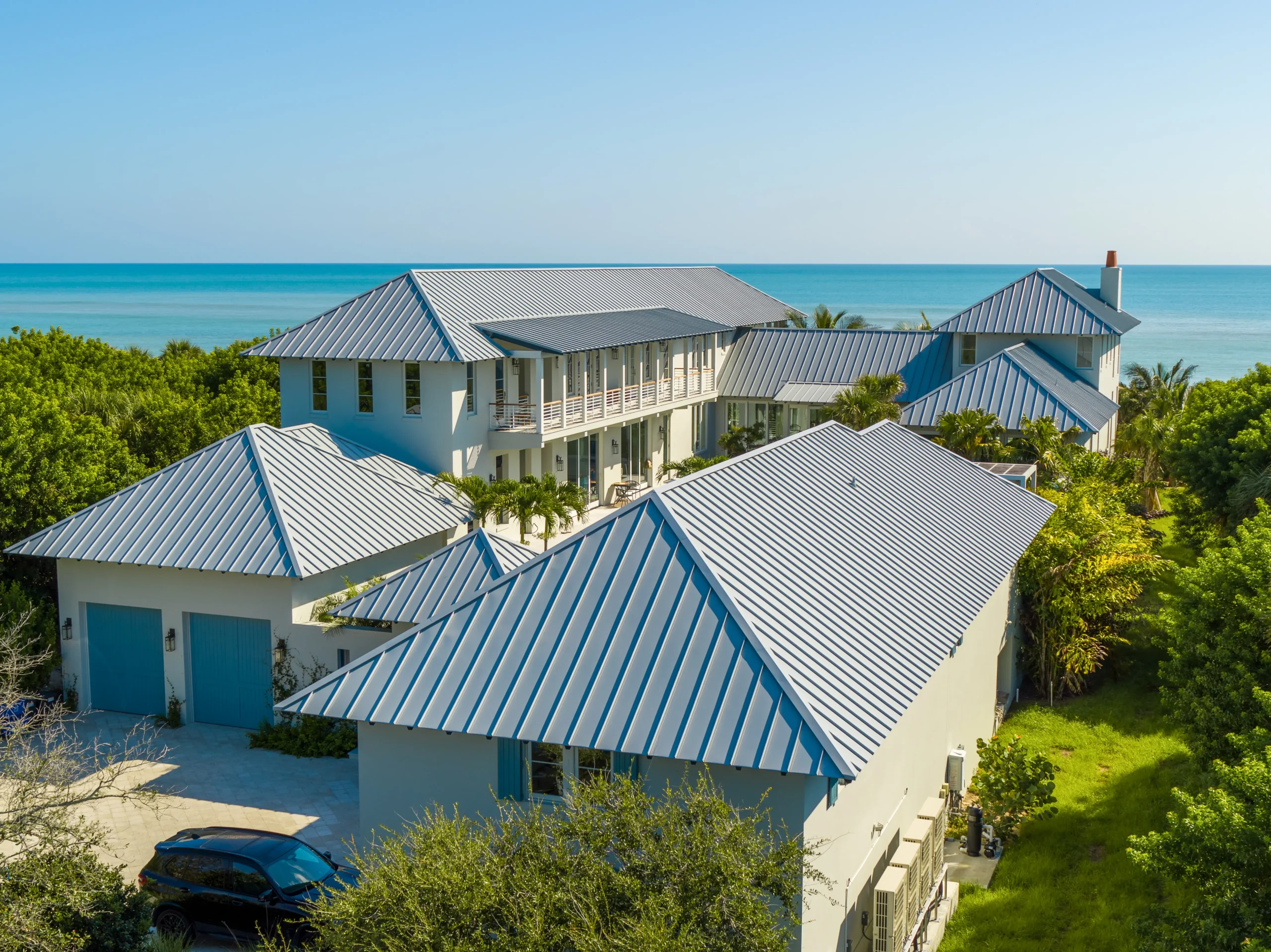 Natural Gray Aluminum Standing Seam Roof Oceanfront